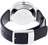 Buy Shop Calvin Klein Minimal Black Dial Black Leather Strap Watch for Men - K7621107 USA Online
