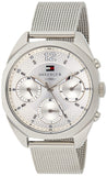 Buy Shop Tommy Hilfiger Mia Silver Dial Silver Mesh Bracelet Watch for Men - 1781628 USA Online
