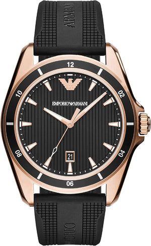 Buy Shop Emporio Armani Sport Quartz Black Dial Black Rubber Strap Watch For Men - AR11101 USA Online