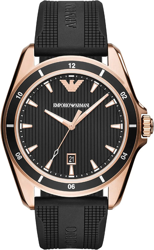 Buy Shop Emporio Armani Sport Quartz Black Dial Black Rubber Strap Watch For Men - AR11101 USA Online