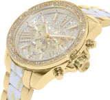 Michael Kors Wren Diamonds Gold  Dial Two Tone Steel Strap Watch for Women - MK6157