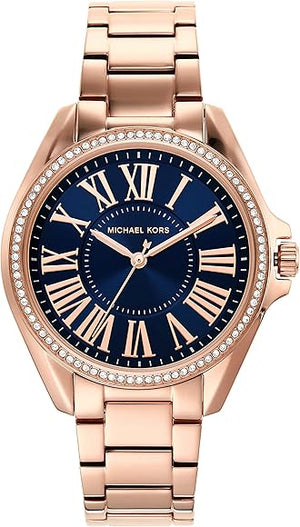 Buy Shop Michael Kors Kacie Three Hand Black Dial Rose Gold Steel Strap Watch for Women - MK6930 USA Online
