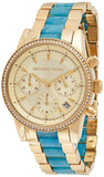 Buy Shop Michael Kors Ritz Gold Dial Two Tone Steel Strap Watch for Women - MK6328 USA Online