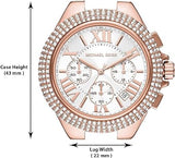 Buy Shop Michael Kors Camille Chronograph White Dial Rose Gold Steel Strap Watch For Women - MK6995 USA Online