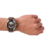 Buy Shop Fossil Coachman Chronograph Silver Dial Brown Leather Strap Watch for Men - CH2565 USA Online