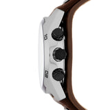 Buy Shop Fossil Coachman Chronograph White Dial Brown Leather Strap Watch for Men - CH2890 USA Online