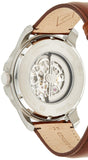 Buy Shop Fossil Grant Automatic Beige Skeleton Dial Brown Leather Strap Watch for Men - ME3099 USA Online