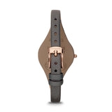 Buy Shop Fossil Georgia Smoke Grey Dial Grey Leather Strap Watch for Women - ES3077 USA Online