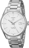Buy Shop Tag Heuer Carrera Automatic Caliber 5 White Dial Silver Steel Strap Watch for Men - WAR211B.BA0782 USA Online