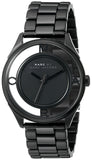Buy Shop Marc Jacobs Tether Transparent Black Dial Black Steel Strap Watch for Women - MBM3415 USA Online