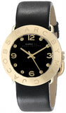 Buy Shop Marc Jacobs Amy Black Dial Black Leather Strap Watch for Women - MBM1154 USA Online