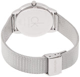 Buy Shop Calvin Klein Minimalist Black Dial Silver Mesh Bracelet Watch for Men - K3M2112X USA Online