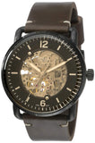 Buy Shop Fossil Commuter Automatic Black Dial Brown Leather Strap Watch for Men - ME3158 USA Online