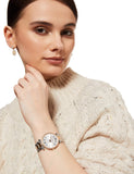 Buy Shop Fossil Carlie Silver Dial Two Tone Steel Strap Watch for Women - ES4342 USA Online
