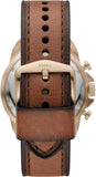 Buy Shop Fossil Bronson Chronograph Brown Dial Brown Leather Strap Watch for Men - FS5857 USA Online