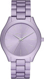 Buy Shop Michael Kors Slim Runway Quartz Purple Dial Purple Steel Strap Watch For Women - MK4540 USA Online