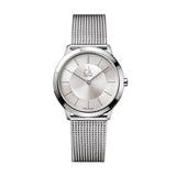 Buy Shop Calvin Klein Minimal White Dial Silver Mesh Bracelet Watch for Men - K3M22126 USA Online