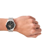 Buy Shop Fossil Townsman Black Dial Silver Steel Strap Watch for Men - ME3107 USA Online