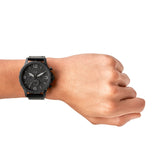 Buy Shop Fossil Nate Chronograph Black Dial Black Steel Strap Watch for Men - JR1401 USA Online