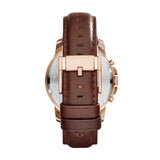 Buy Shop Fossil Grant Chronograph White Dial Brown Leather Strap Watch for Men - FS4991 USA Online