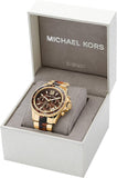Buy Shop Michael Kors Everest Chronograph Brown Dial Two Tone Steel Strap Watch For Women - MK6973 USA Online