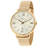 Buy Shop Fossil Jacqueline Mother of Pearl White Dial Gold Mesh Strap Watch for Women - ES4352 USA Online