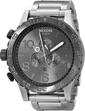 Nixon 51-30 Chrono Grey Dial Silver Steel Strap Watch for Men - A083-1762
