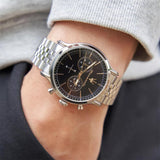 Buy Shop Maserati Epoca Chronograph Black Dial Silver Steel Strap Watch For Men - R8873618017 USA Online