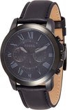 Buy Shop Fossil Grant Chronograph Black Dial Black Leather Strap Watch for Men - FS5132 USA Online