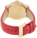 Buy Shop Burberry The City Gold Dial Red Leather Strap Watch for Women - BU9140 USA Online