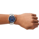 Buy Shop Emporio Armani Renato Blue Dial Silver Steel Strap Watch For Men - AR2477 USA Online