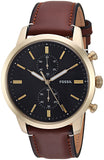Buy Shop Fossil Townsman Chronograph Black Dial Brown Leather Strap Watch for Men - FS5338 USA Online