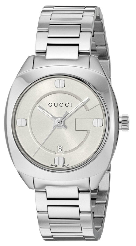 Buy Shop Gucci GG2570 White Dial Silver Steel Strap Watch For Women - YA142502 USA Online