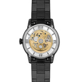 Buy Shop Fossil Townsman Automatic Skeleton Black Dial Black Steel Strap Watch for Men - ME3197 USA Online