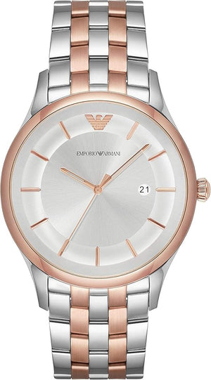 Buy Shop Emporio Armani Lambda Analog Silver Dial Two Tone Steel Strap Watch For Men - AR11044 USA Online