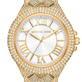 Buy Shop Michael Kors Camille Three-Hand Crystals White Dial Gold Steel Strap Watch for Women - MK4800 USA Online