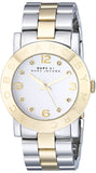 Buy Shop Marc Jacobs Amy Silver Dial Two Tone Steel Strap Watch for Women - MBM3139 USA Online