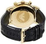 Buy Shop Emporio Armani Luigi Chronograph Black Dial Black Leather Watch For Men - AR1917 USA Online