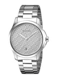 Buy Shop Gucci G Timeless Quartz Silver Dial Silver Steel Strap Watch For Women - YA126459 USA Online