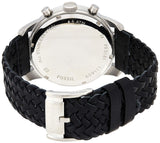 Buy Shop Fossil Pilot 54 Chronograph Black Dial Black Leather Strap Watch for Men - FS5181 USA Online