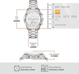 Buy Shop Michael Kors Berkley Chronograph Silver Dial Silver Steel Strap Watch For Women - MK7413 USA Online