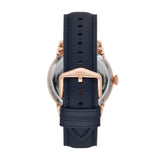 Buy Shop Fossil Townsman Automatic White Dial Navy Blue Leather Strap Watch for Men - ME3171 USA Online