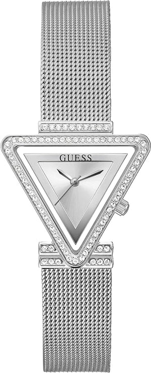 Buy Shop Guess Fame Diamonds Silver Dial Silver Mesh Bracelet Watch for Women - GW0508L1 USA Online
