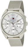 Buy Shop Tommy Hilfiger Mia Silver Dial Silver Mesh Bracelet Watch for Men - 1781628 USA Online