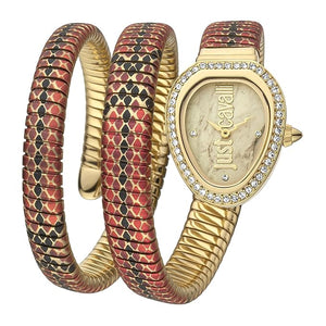 Buy Shop Just Cavalli Glam Snake Gold Dial Multicolor Steel Strap Watch for Women - JC1L163M0245 USA Online