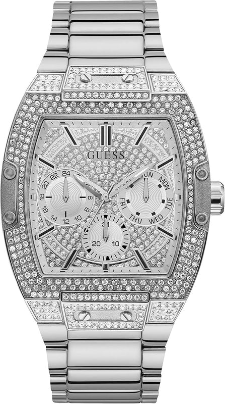 Buy Shop Guess Phoenix Multifunction Crystals Silver Dial Silver Steel Strap Watch For Men - GW0094G1 USA Online