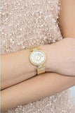 Buy Shop Guess Muse Crystals White Dial Rose Gold Steel Strap Watch For Women - W1008L2 USA Online