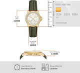 Buy Shop Michael Kors Mini Everest Crystals White Dial Green Leather Strap Watch for Women - MK4720 USA Online