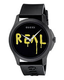 Gucci G Timeless Ghost Black Dial Black Rubber Strap Unisex Watch - YA1264017