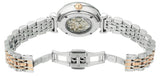 Buy Shop Emporio Armani Gianni T Bar Silver Skeleton Dial Two Tone Strap Watch For Women - AR1992 USA Online
